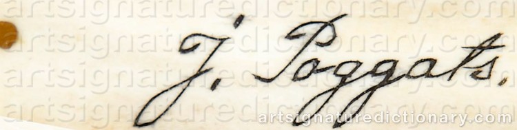 Authentic signature by J. (Sami Artist) POGGATS on Other artwork