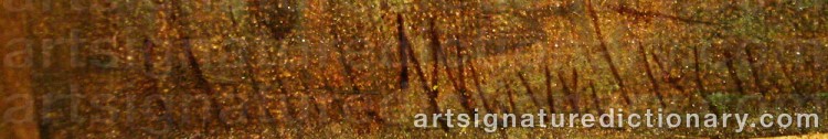 Authentic signature by Clifford MONTAGUE on artwork