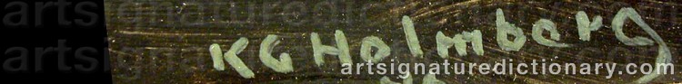 Signature by Karl Gustav HOLMBERG