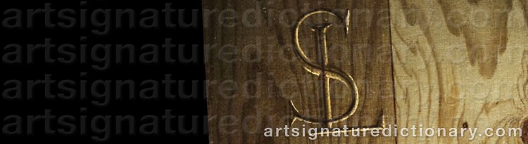 Authentic signature by Sebastiano LAZZARI on  artwork