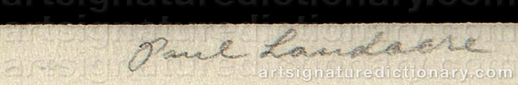 Authentic signature by Paul Hambleton LANDACRE on  artwork