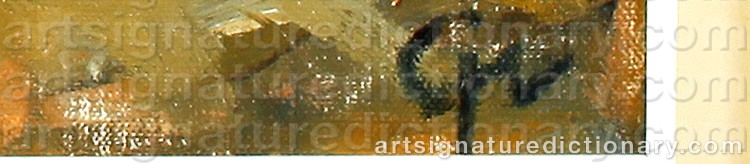 Authentic signature by Calle JOHANSSON on Painting/Watercolour artwork