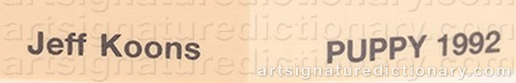 Authentic signature by Jeff KOONS on  artwork