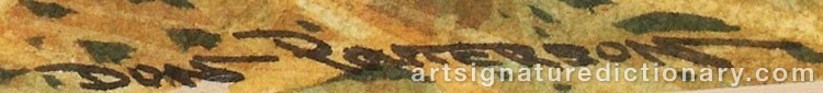 Authentic signature by Don PATTERSON on  artwork