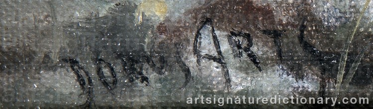 Authentic signature by Dorus ARTS on Painting/Watercolour artwork