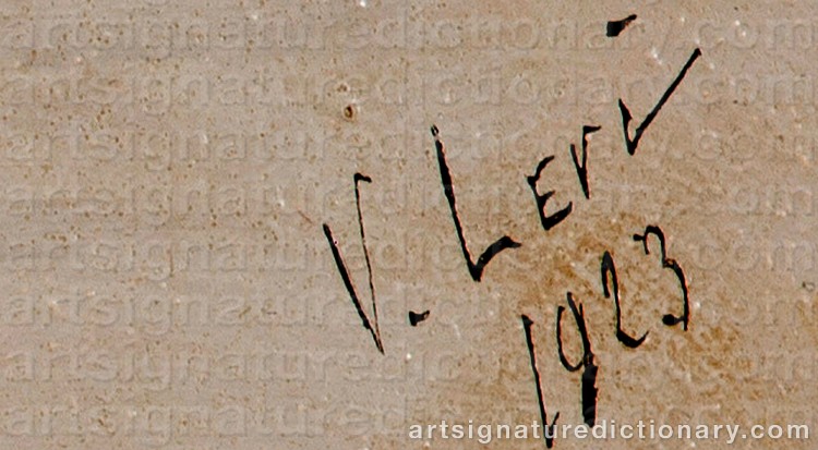 Signature by Vassili Filippovich LEVI