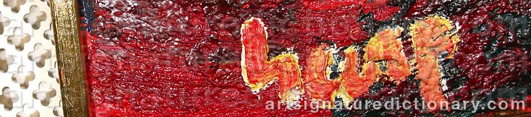 Authentic signature by Elon GARP on  artwork