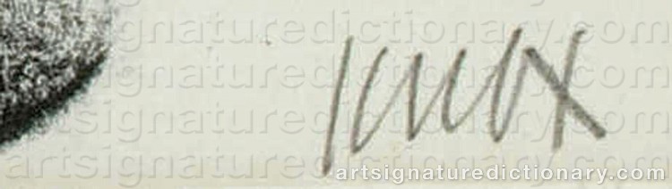 Authentic signature by Jack KNOX on  artwork