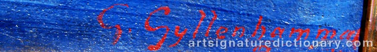 Authentic signature by Gerhard GYLLENHAMMAR on Painting/Watercolour artwork