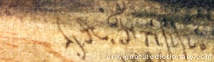 Authentic signature by George Arthur FRIPP on  artwork
