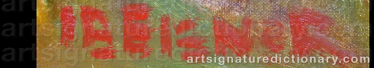 Authentic signature by Ib EISNER on artwork