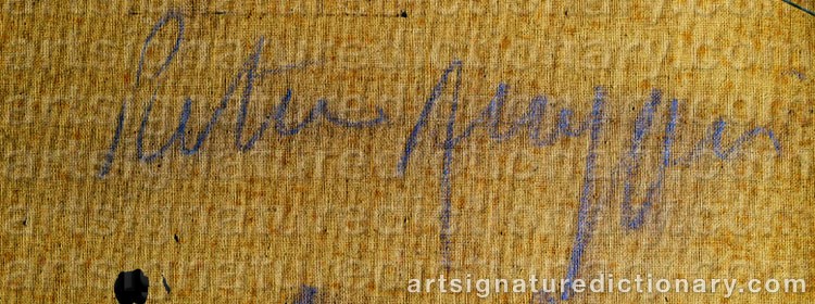 Authentic signature by Piero RUGGERI on  artwork