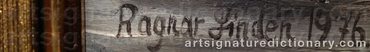 Signature by Ragnar LINDÉN