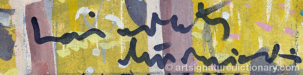Authentic signature by Laimdots Petrovich MURNIEK on artwork