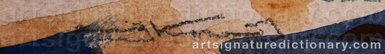 Authentic signature by Emil Jean (Jr.) KOSA on Painting/Watercolour artwork