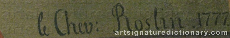 Signature by Alexander ROSLIN