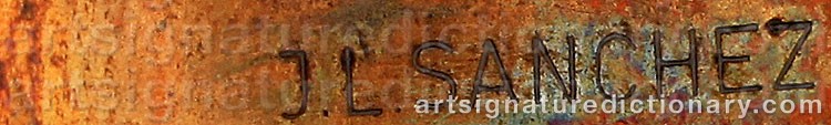 Authentic signature by José Luis SANCHEZ on  artwork