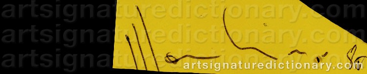 Authentic signature by Aldo MONDINO on  artwork