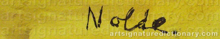 Forged signature of Emil NOLDE