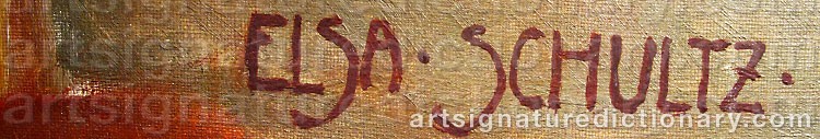 Signature by Elsa SCHULTZ-MOBERGER