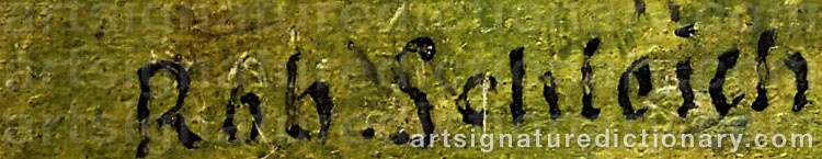 Authentic signature by Robert SCHLEICH on  artwork