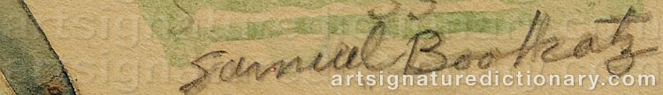 Authentic signature by Samuel BOOKATZ on  artwork