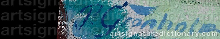 Authentic signature by Paul GRÖNHOLM on Painting/Watercolour artwork
