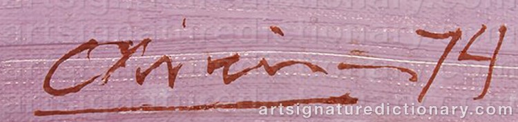 Authentic signature by Nathan OLIVEIRA on Painting/Watercolour artwork