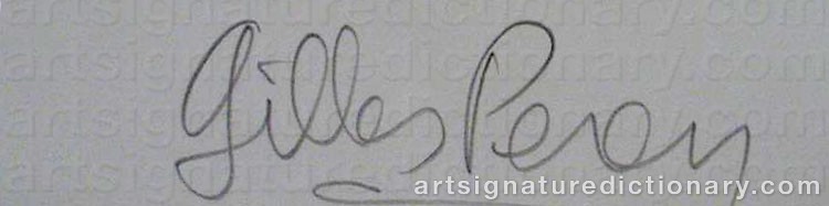 Authentic signature by Gilles PERESS on  artwork