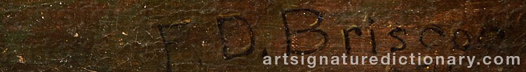 Authentic signature by Franklin Dullin BRISCOE on  artwork