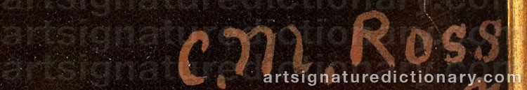 Authentic signature by Christian Meyer ROSS on Painting/Watercolour artwork