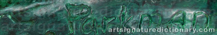 Authentic signature by PARKMAN on  artwork