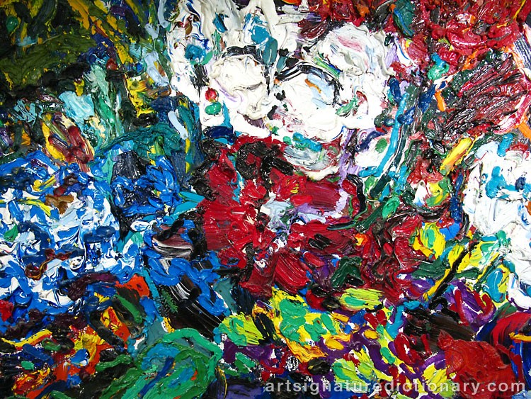 Close-up details showing Albin AMELIN signature forgery characteristics