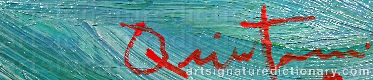 Authentic signature by Juan Carlos QUINTANA on  artwork