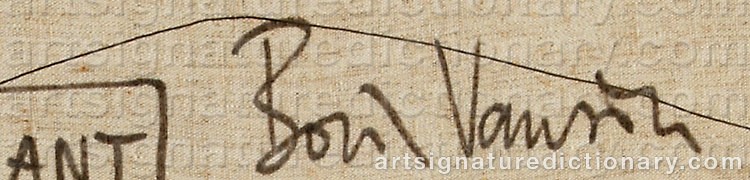 Authentic signature by Boris VANSIER on  artwork