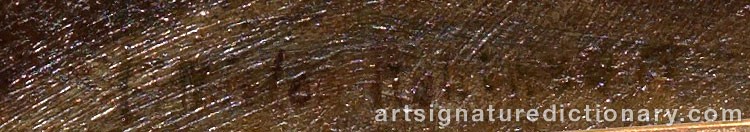 Authentic signature by F W. Norton ROBERTSON on  artwork