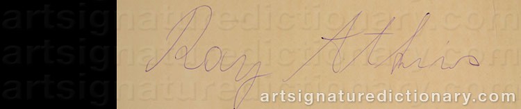 Authentic signature by Ray ATKINS on  artwork
