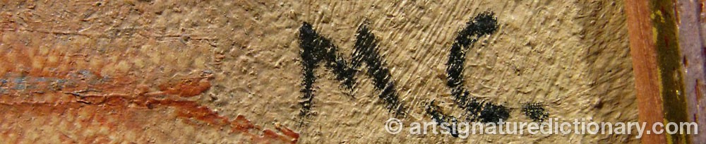 Authentic signature by Marja CASPARSSON on  artwork