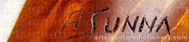 Authentic signature by Anders (Sami Artist) SUNNA on Other artwork