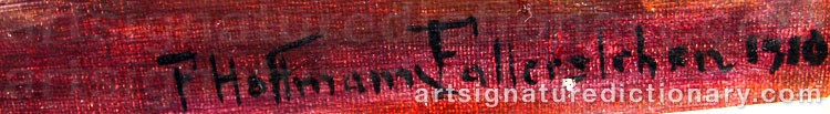 Authentic signature by Franz HOFFMANN-FALLERSLEBEN on  artwork
