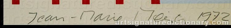 Authentic signature by Jean-Marie MEISTER on  artwork
