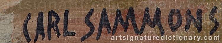 Authentic signature by Carl SAMMONS on Painting/Watercolour artwork