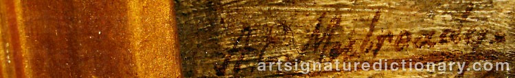 Authentic signature by Augustus Edwin MULREADY on  artwork