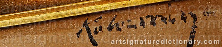 Authentic signature by Sigismond KOLOZSVARY on  artwork