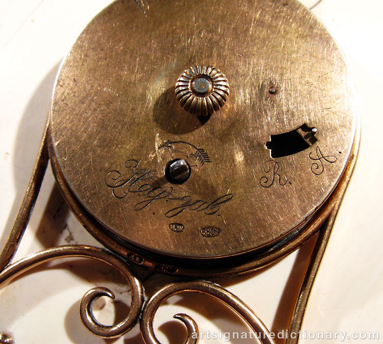 Close-up details showing Carl FABERGÉ signature forgery characteristics