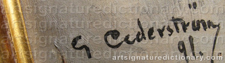 Signature by Gustaf CEDERSTRÖM