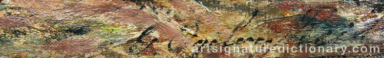 Authentic signature by George Ogilvy REID on artwork