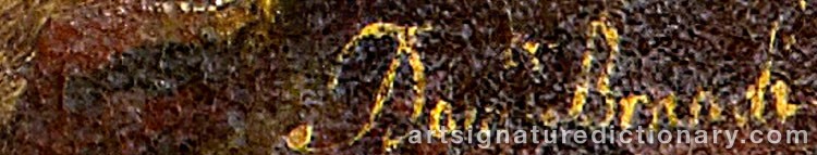 Authentic signature by Domenico BRANDI on  artwork