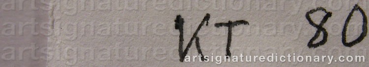 Authentic signature by Kerstin THORVALL on Painting/Watercolour artwork