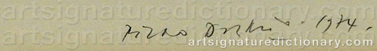 Authentic signature by Piero DORAZIO on artwork